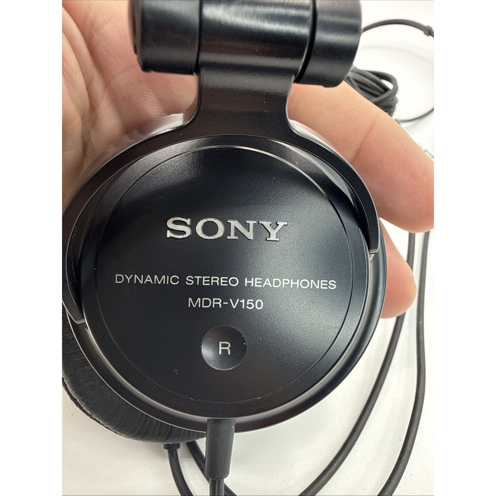 Sony MDR-V150 Dynamic Stereo Wired On-Ear Headphones Black Tested Working